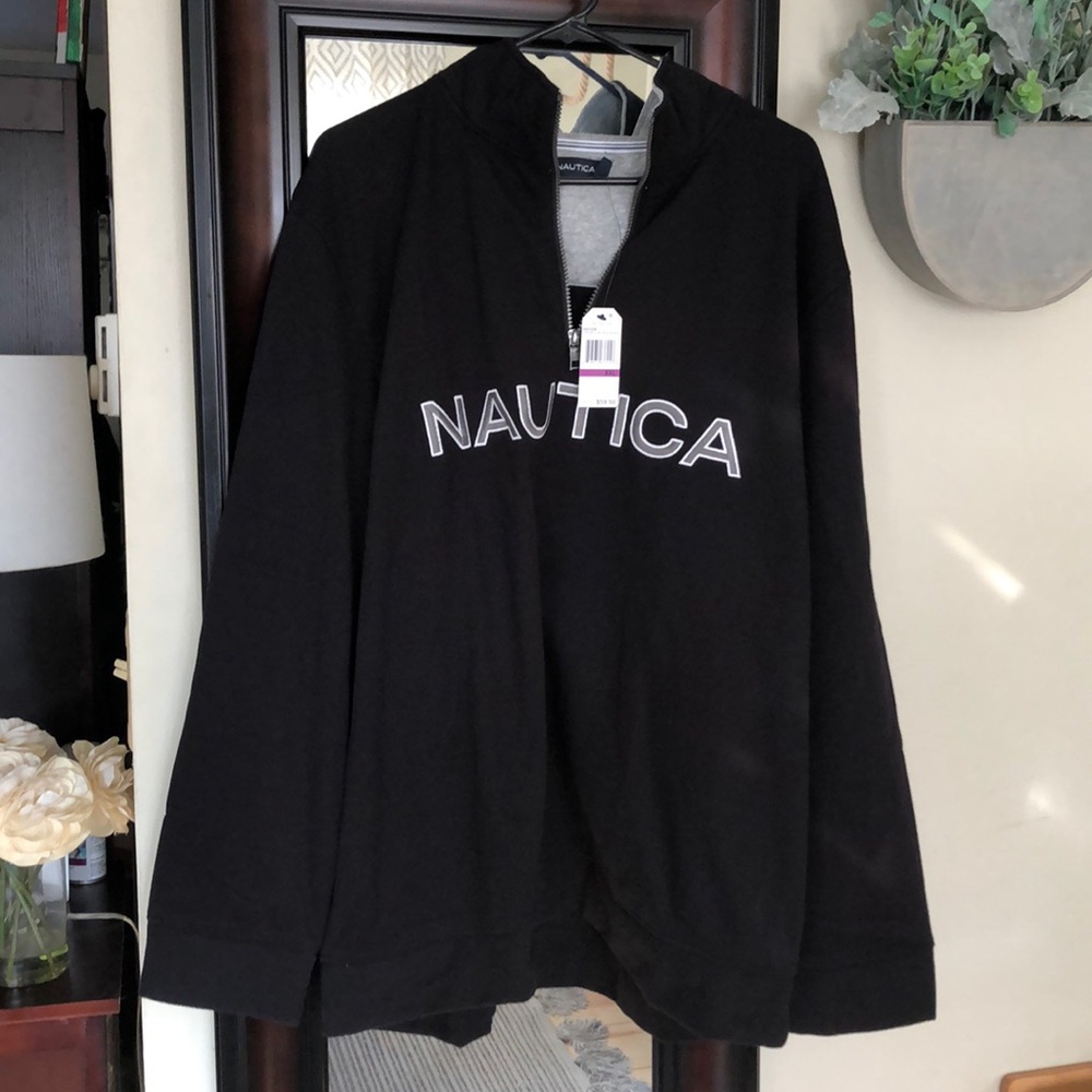 Nautica Men’s 1/4 Zip Pullover - Black